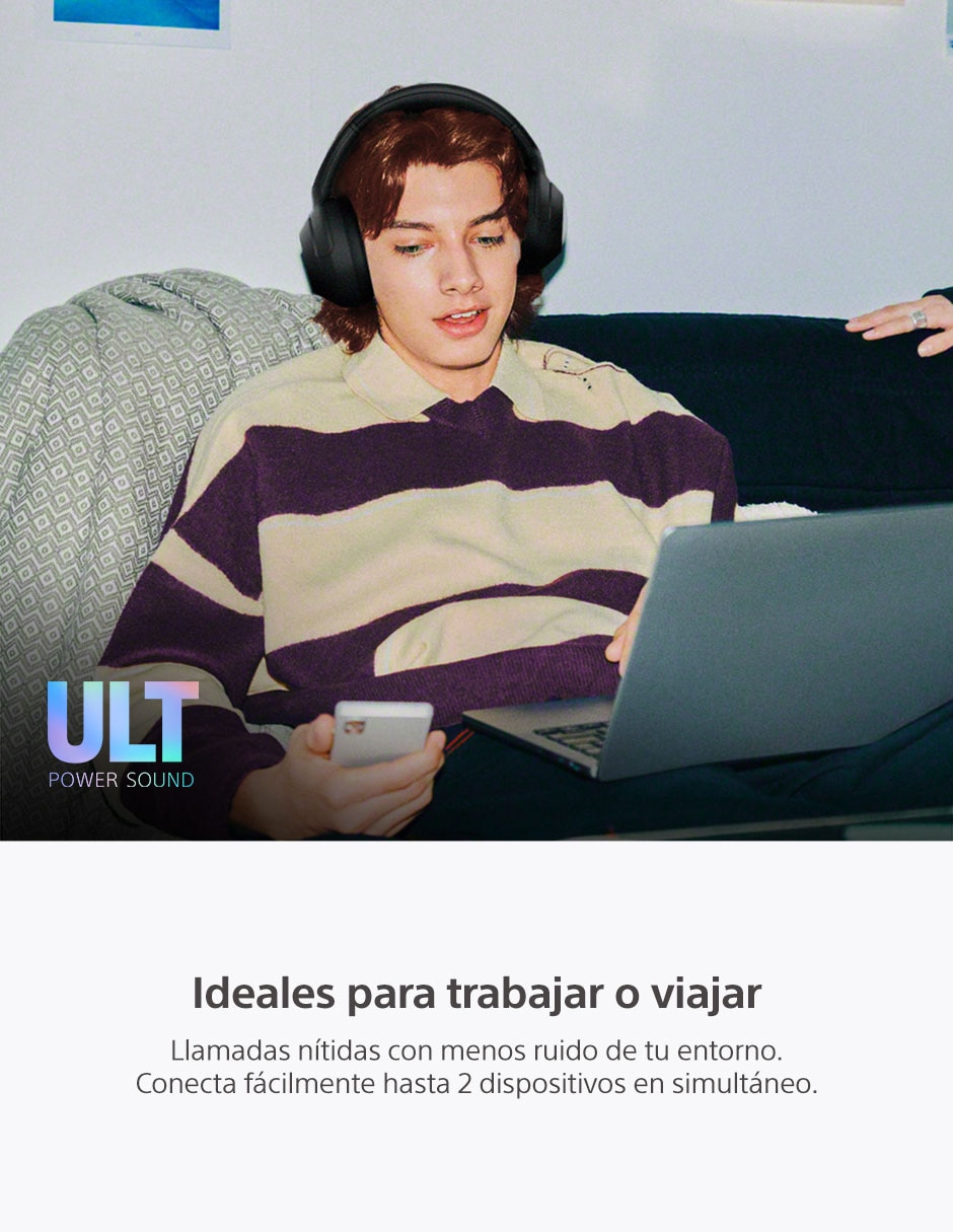 Audífonos wh-ulT900n/b Alámbrica e inalámbrica con cancelación de ruido 5