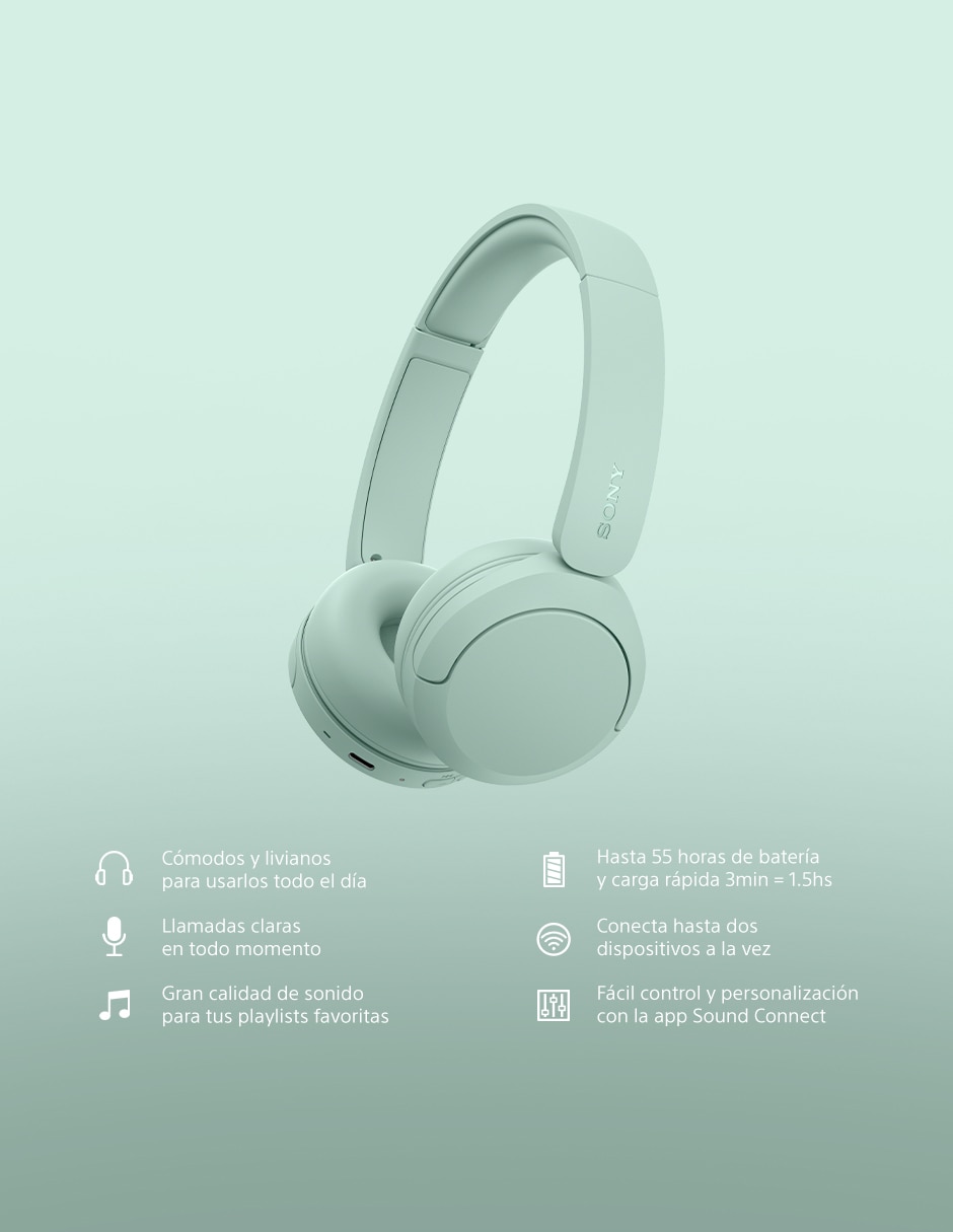 Audífonos Over-Ear WH CH530/G inalámbricos con cancelacion de ruido 4