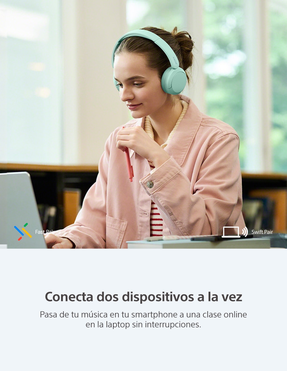 Audífonos Over-Ear WH CH530/G inalámbricos con cancelacion de ruido 6
